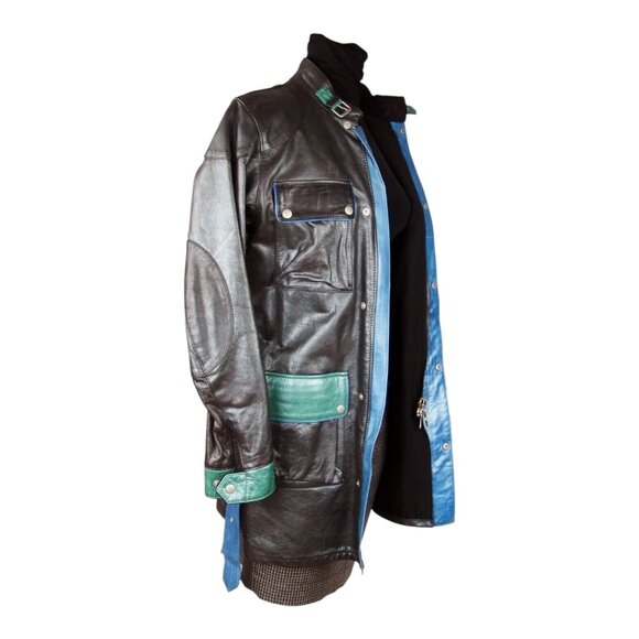 Belstaff $2100.00 Leather Hyena Jacket Blouson Motorcycle Size 42 Made in Italy - Picture 2 of 6